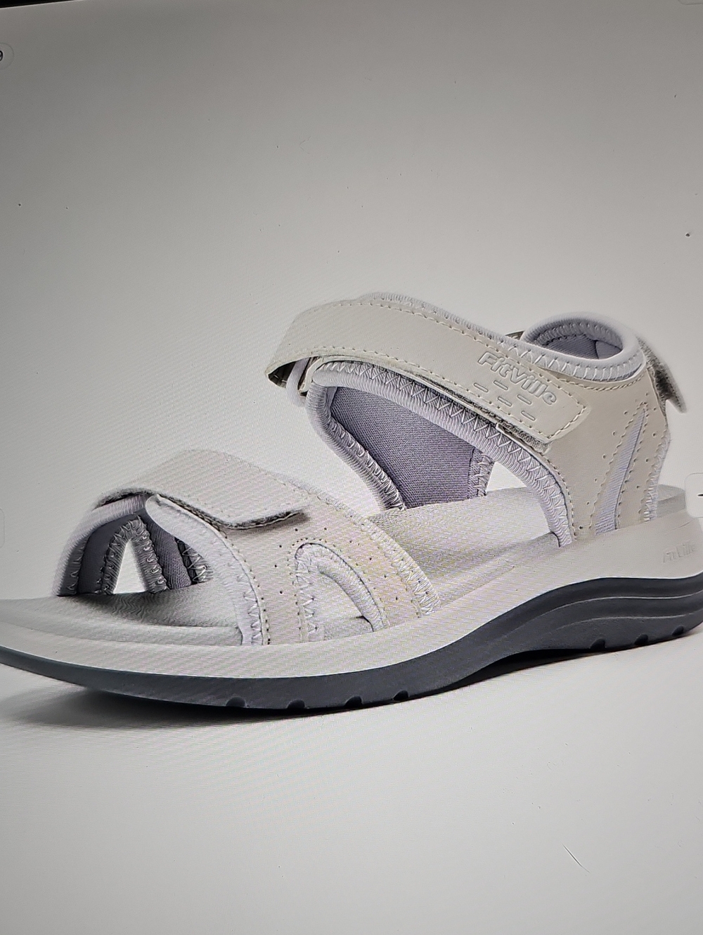 Women's NWT Orthepedic Light Gray Adjustable Sport Sandals